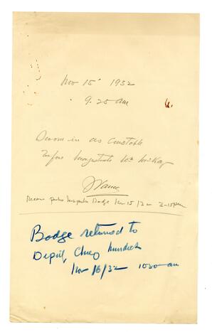 Notes: 05-Nov-32