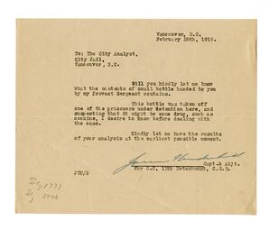 Letter to Vance from Underhill: 28-Feb-19