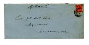 Envelope to J.F.C.B. Vance: 26-Jul-16