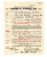 Campbell's Storage Ltd. Moving agreements and note