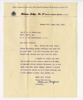 Letter and [Receipt ]to Vance from Thomas Halford
