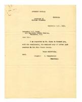 Letter to Vance, from C. Farquharson