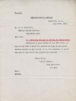 Letters to/from E.F. Jones and F.T. Underhill