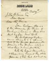 Working papers to Vance from W. Leggott