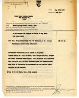Correspondence and Certificate of City Analyst for Royal Party, no. 5752