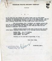 Letters and CPR [Purchase Order]s for Royal Visit