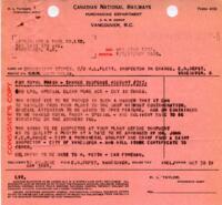 Letters and CNR [Purchase Order]s