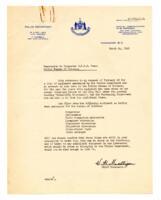 Letters to W.H. Mulligan, Chief Constable from Vance