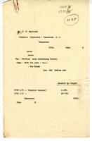 Letter to T.T. Bartlett, Dominion Constable, Vancouver