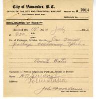 Certificate of City Analyst
