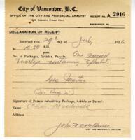 Certificate of City Analyst