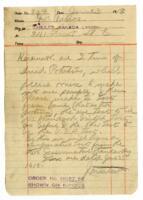 Analysis request and notes