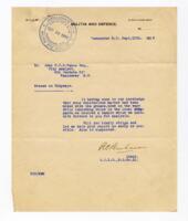 Letter to Vance, from Lieut. R.C. Buchanan; Certificate of City Analyst form