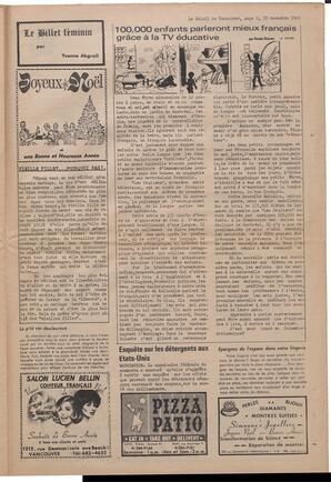Le Soleil de Vancouver, December 19, 1969, page 13