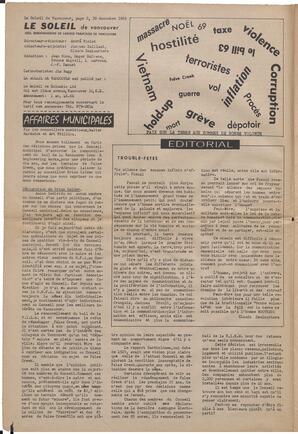 Le Soleil de Vancouver, December 19, 1969, page 2