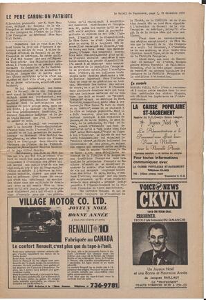Le Soleil de Vancouver, December 19, 1969, page 3