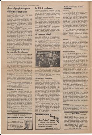 Le Soleil de Vancouver, December 19, 1969, page 4