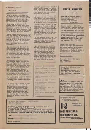 Le Soleil de Vancouver, June 14, 1968, page 15