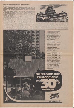 Le Soleil de Vancouver, December 14, 1973, page 3
