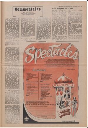 Le Soleil de Vancouver, November 30, 1973, page 13