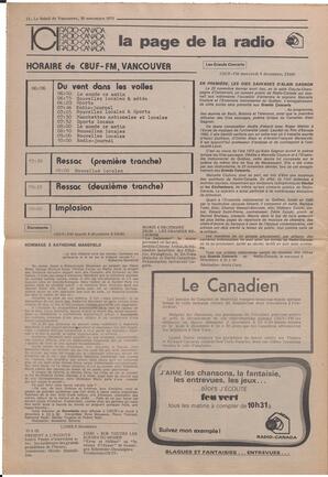 Le Soleil de Vancouver, November 30, 1973, page 12