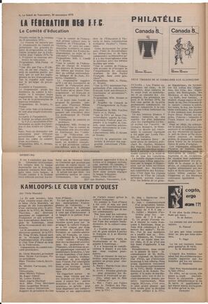 Le Soleil de Vancouver, November 30, 1973, page 6