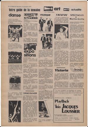 Le Soleil de Vancouver, November 16, 1973, page 16