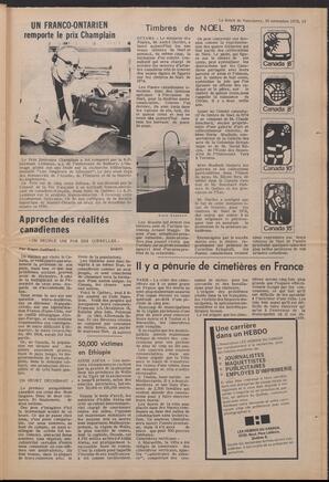 Le Soleil de Vancouver, November 16, 1973, page 13