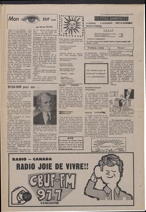 Le Soleil de Vancouver, June 22, 1973, page 15