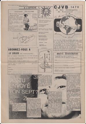 Le Soleil de Vancouver, May 8, 1973, page 16