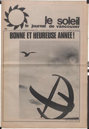 Le Soleil de Vancouver, January 5, 1973, page 1