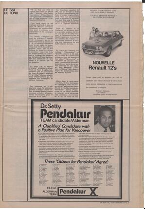 Le Soleil de Vancouver, December 8, 1972, page 5