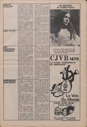Le Soleil de Vancouver, November 24, 1972, page 3