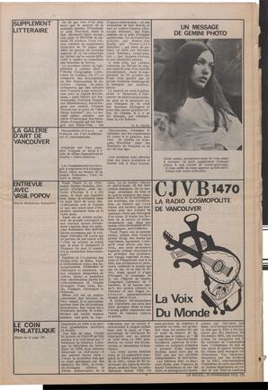Le Soleil de Vancouver, November 10, 1972, page 7