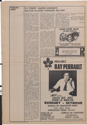 Le Soleil de Vancouver, October 20, 1972, page 14