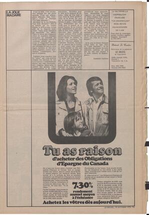 Le Soleil de Vancouver, October 13, 1972, page 7