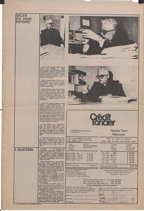 Le Soleil de Vancouver, October 6, 1972, page 10
