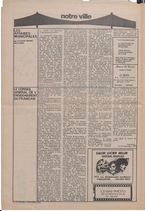 Le Soleil de Vancouver, October 6, 1972, page 6