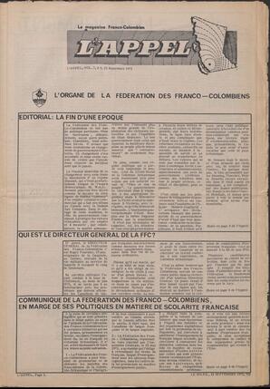 Le Soleil de Vancouver, September 22, 1972, page 7