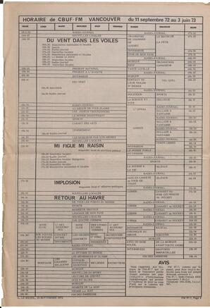 Le Soleil de Vancouver, September 15, 1972, page 10