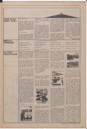 Le Soleil de Vancouver, September 8, 1972, page 13