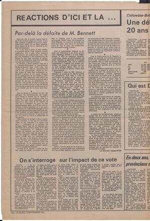 Le Soleil de Vancouver, September 8, 1972, page 8