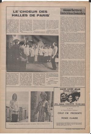 Le Soleil de Vancouver, September 8, 1972, page 7
