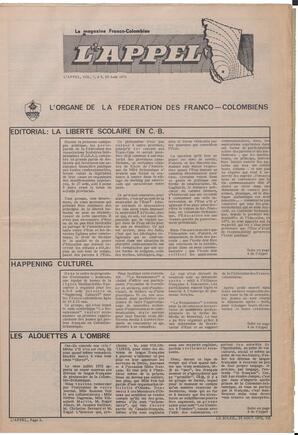 Le Soleil de Vancouver, August 25, 1972, page 7