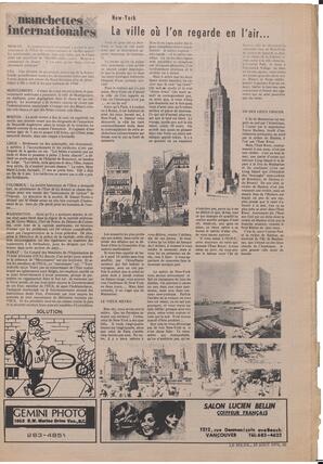 Le Soleil de Vancouver, August 25, 1972, page 3
