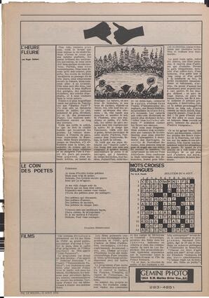 Le Soleil de Vancouver, August 11, 1972, page 12