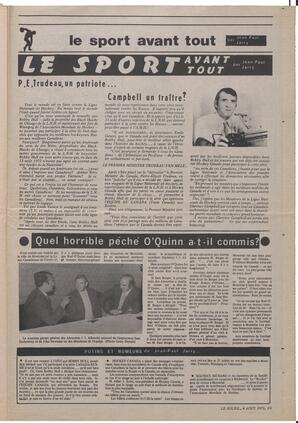 Le Soleil de Vancouver, August 4, 1972, page 15
