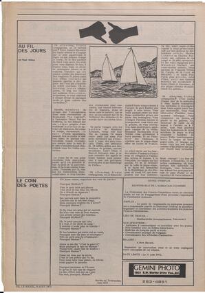 Le Soleil de Vancouver, August 4, 1972, page 12
