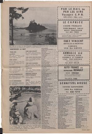 Le Soleil de Vancouver, July 14, 1972, page 10