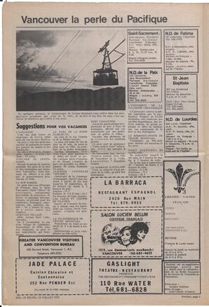 Le Soleil de Vancouver, July 14, 1972, page 8